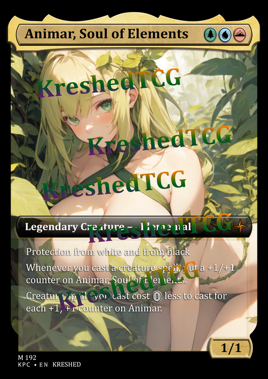 Animar, Soul of Elements MTG Full Art Holo – Anime Custom Card | KreshedTCG
