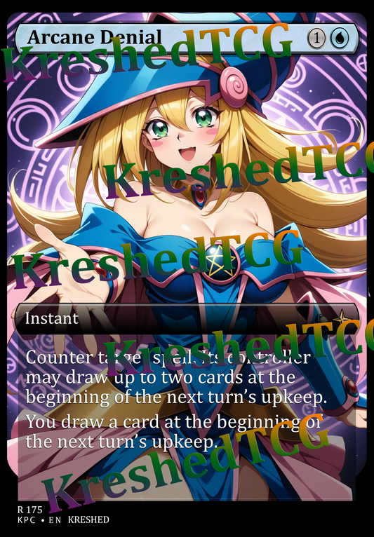 Arcane Denial MTG Full Art Holo – Anime Custom Card | KreshedTCG