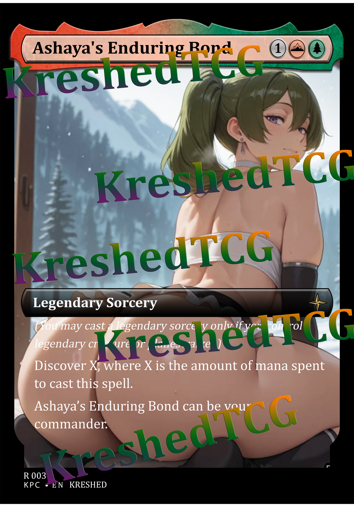 Ashaya's Enduring Bond MTG Full Art Holo – Anime Custom Card | KreshedTCG