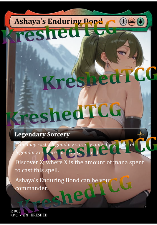 Ashaya's Enduring Bond MTG Full Art Holo – Anime Custom Card | KreshedTCG
