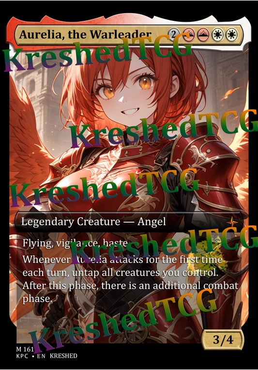 Aurelia, the Warleader MTG Full Art Holo – Anime Custom Card | KreshedTCG