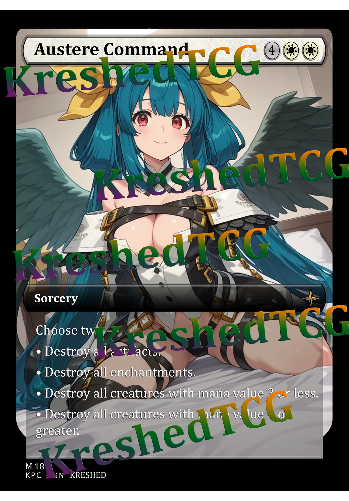 Austere Command MTG Full Art Holo – Anime Custom Card | KreshedTCG