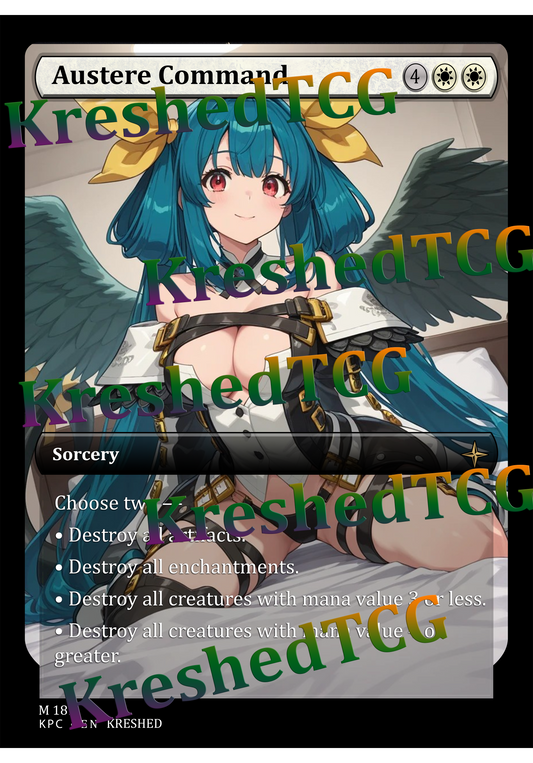 Austere Command MTG Full Art Holo – Anime Custom Card | KreshedTCG
