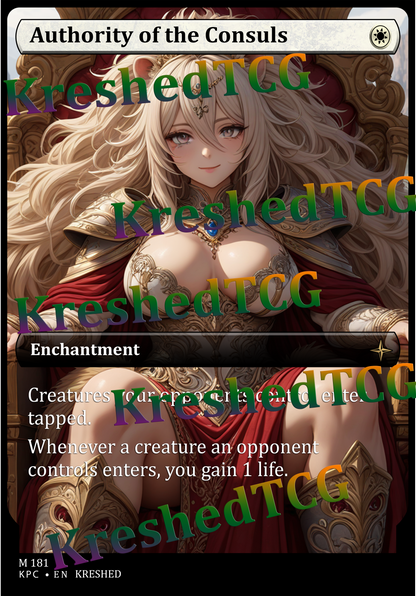 Authority of the Consuls MTG Full Art Holo – Anime Custom Card | KreshedTCG