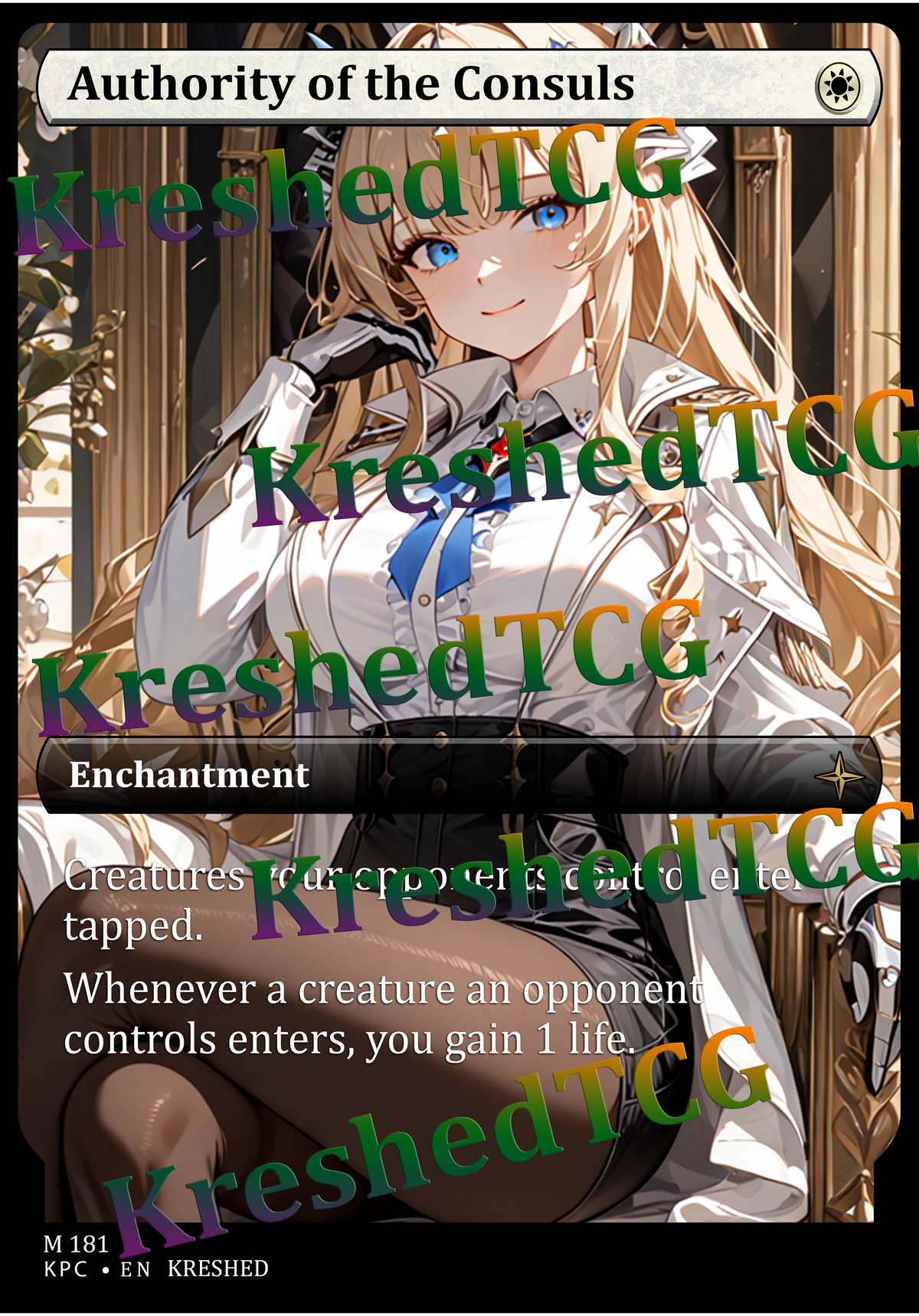 Authority of the Consuls MTG Full Art Holo – Anime Custom Card | KreshedTCG