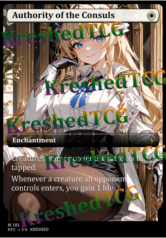 Authority of the Consuls MTG Full Art Holo – Anime Custom Card | KreshedTCG