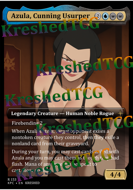 Azula, Cunning Usurper MTG Full Art Holo – Anime Custom Card | KreshedTCG