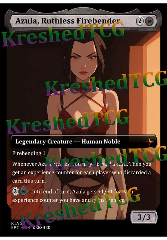 Azula, Ruthless Firebender MTG Full Art Holo – Anime Custom Card | KreshedTCG