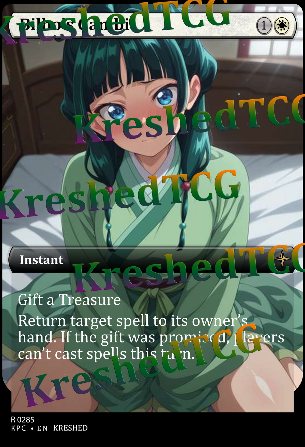 Bilbo's Gambit MTG Full Art Holo – Anime Custom Card | KreshedTCG