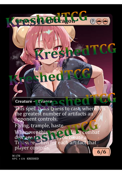 Cavern-Hoard Dragon MTG Full Art Holo – Anime Custom Card | KreshedTCG