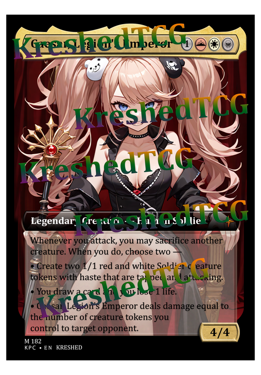 Caesar, Legion's Emperor MTG Full Art Holo – Anime Custom Card | KreshedTCG