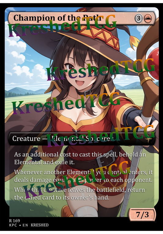 Champion of the Path MTG Full Art Holo – Anime Custom Card | KreshedTCG