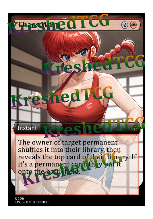 Chaos Warp MTG Full Art Holo – Anime Custom Card | KreshedTCG