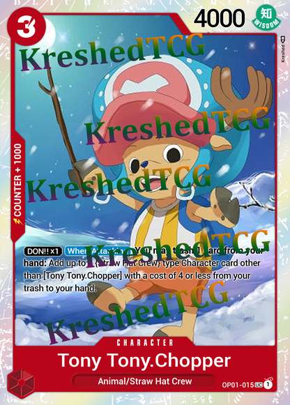 Tony Tony Chopper OP01-015 One Piece Full Art Holo – Anime Custom Card | KreshedTCG