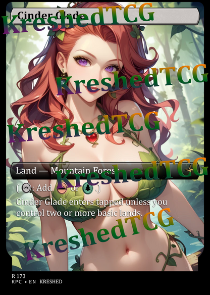 Cinder Glade MTG Full Art Holo – Anime Custom Card | KreshedTCG