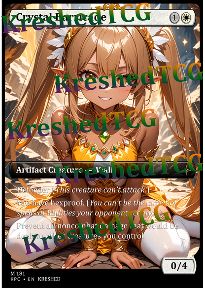 Crystal Barricade MTG Full Art Holo – Anime Custom Card | KreshedTCG