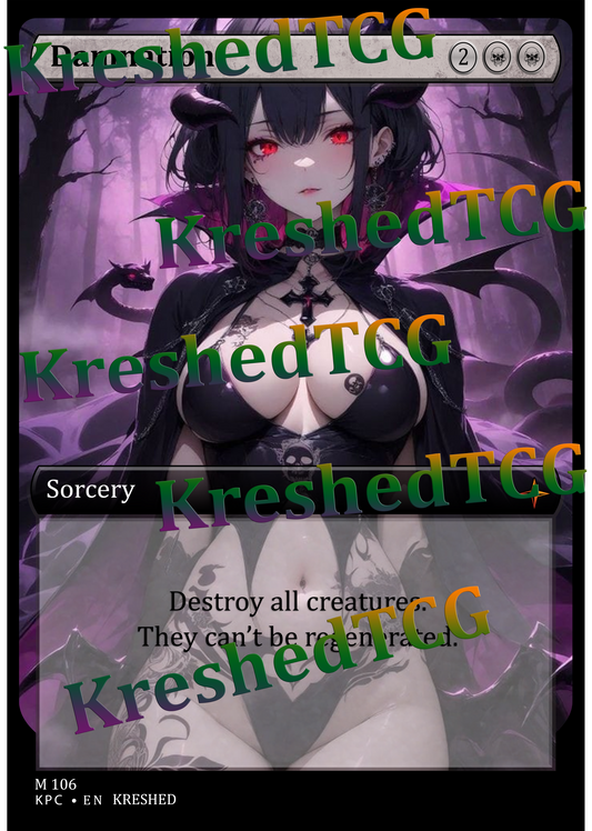 Damnation MTG Full Art Holo – Anime Custom Card | KreshedTCG