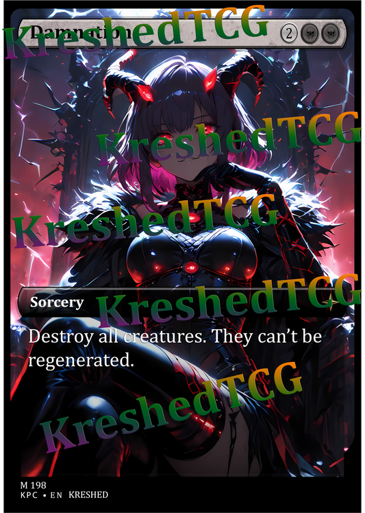Damnation MTG Full Art Holo – Anime Custom Card | KreshedTCG