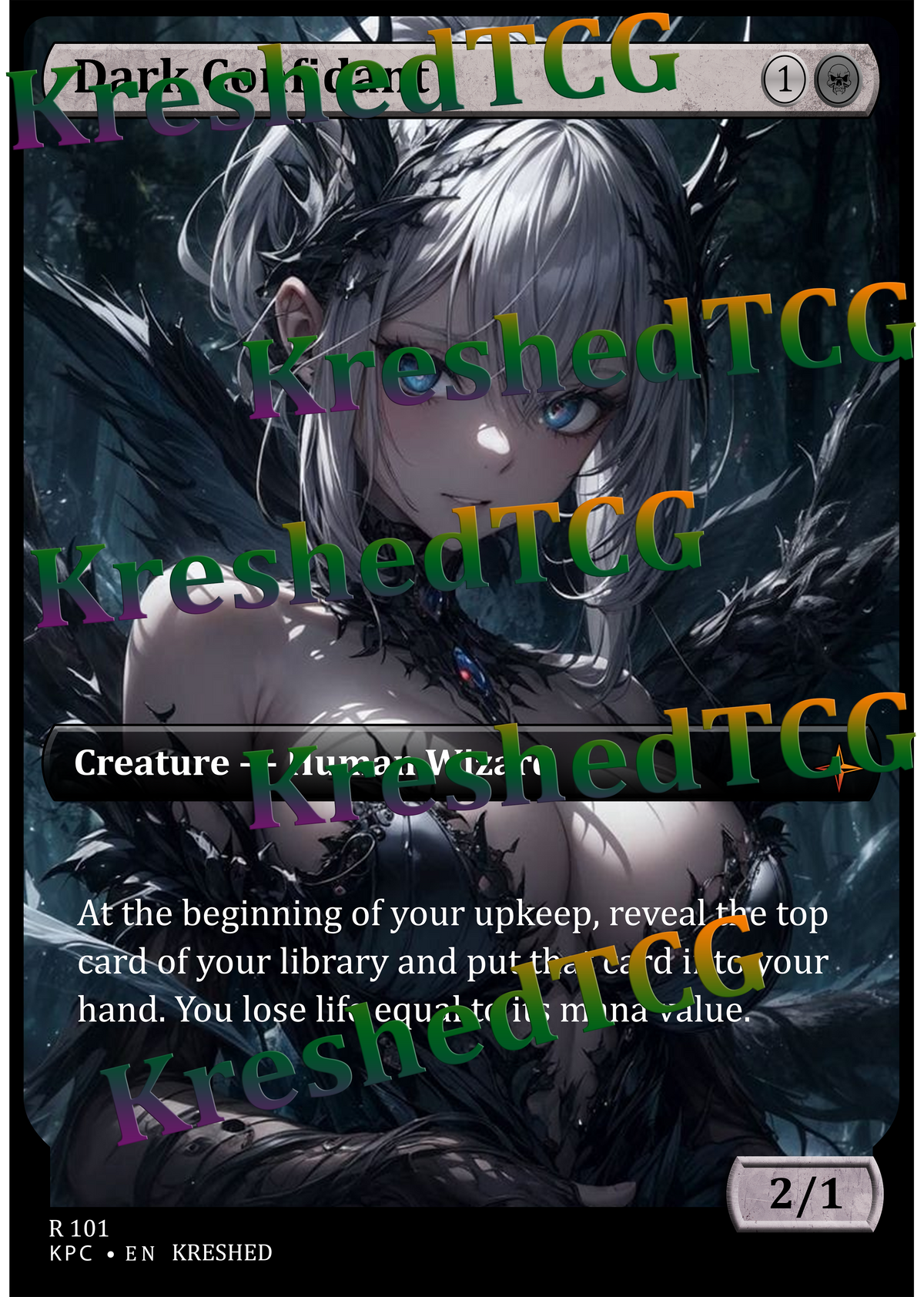Dark Confidant MTG Full Art Holo – Anime Custom Card | KreshedTCG