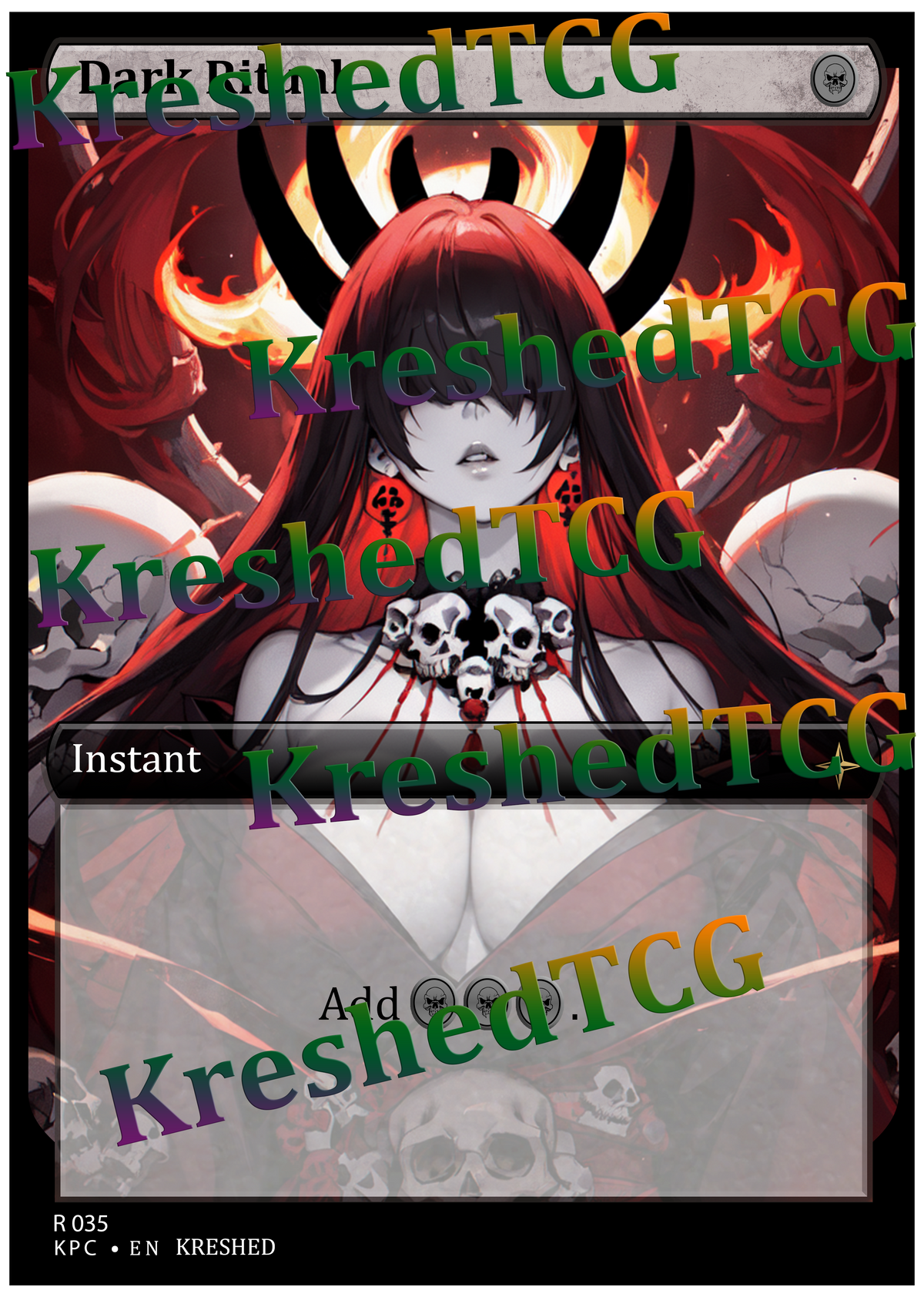 Dark Ritual MTG Full Art Holo – Anime Custom Card | KreshedTCG