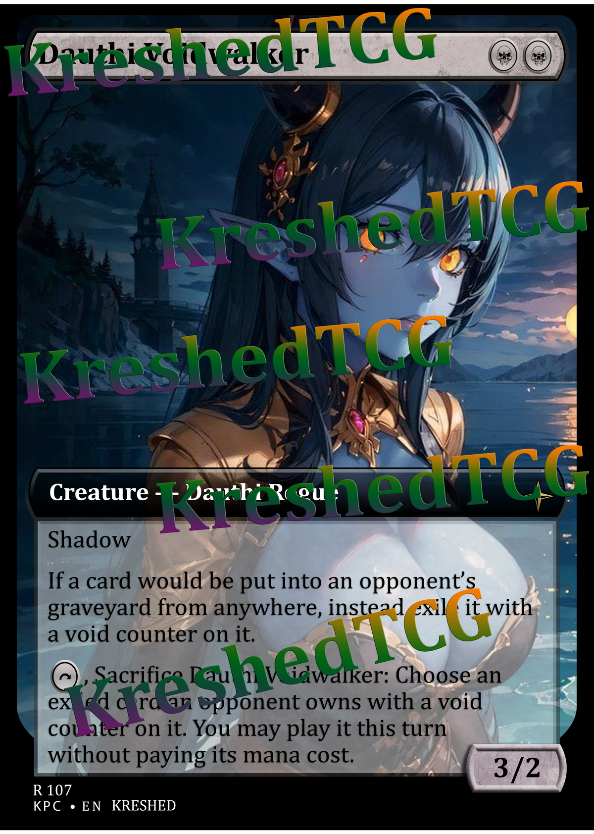 Dauthi Voidwalker MTG Full Art Holo – Anime Custom Card | KreshedTCG