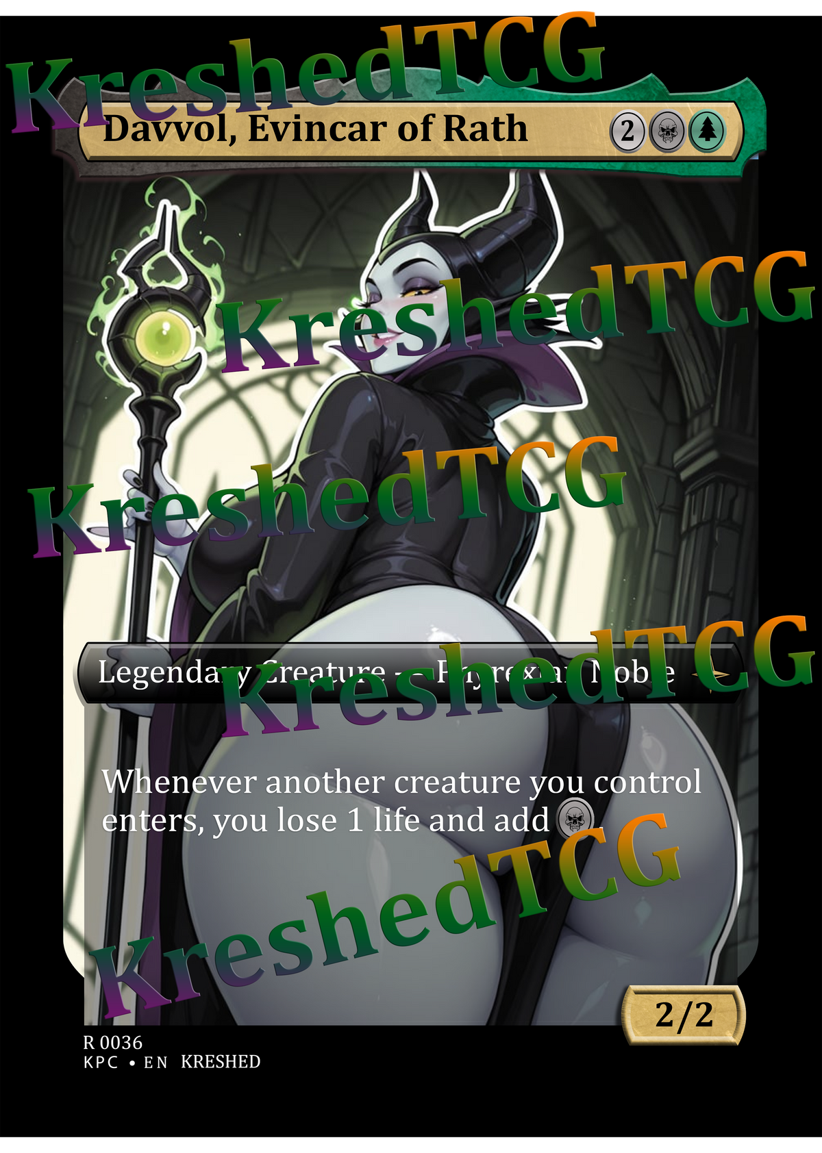 Davvol, Evincar of Rath MTG Full Art Holo – Anime Custom Card | KreshedTCG