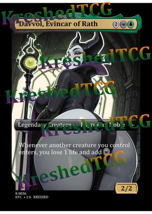 Davvol, Evincar of Rath MTG Full Art Holo – Anime Custom Card | KreshedTCG