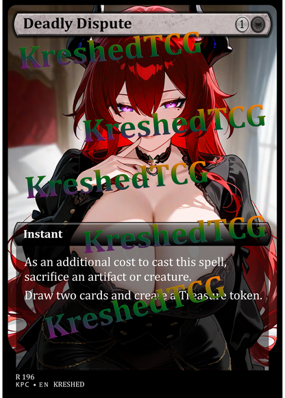 Deadly Dispute MTG Full Art Holo – Anime Custom Card | KreshedTCG