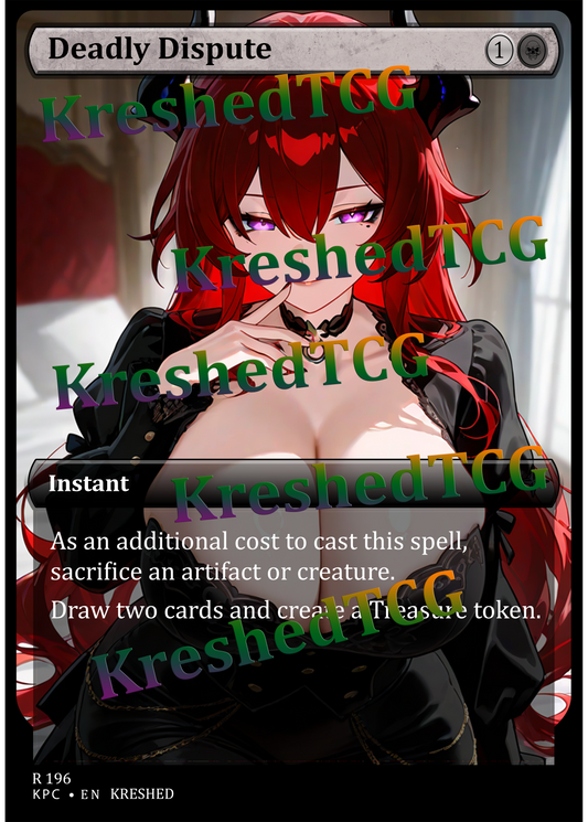 Deadly Dispute MTG Full Art Holo – Anime Custom Card | KreshedTCG