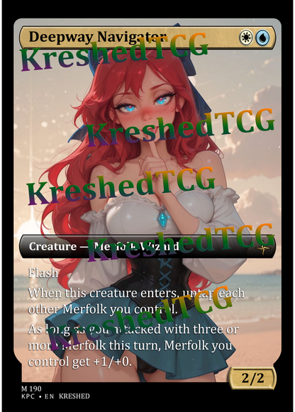 Deepway Navigator MTG Full Art Holo – Anime Custom Card | KreshedTCG