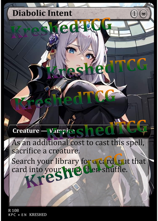 Diabolic Intent MTG Full Art Holo – Anime Custom Card | KreshedTCG