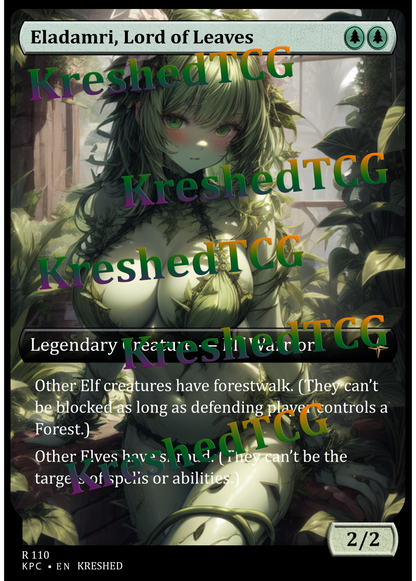Eladamri, Lord of Leaves MTG Full Art Holo – Anime Custom Card | KreshedTCG