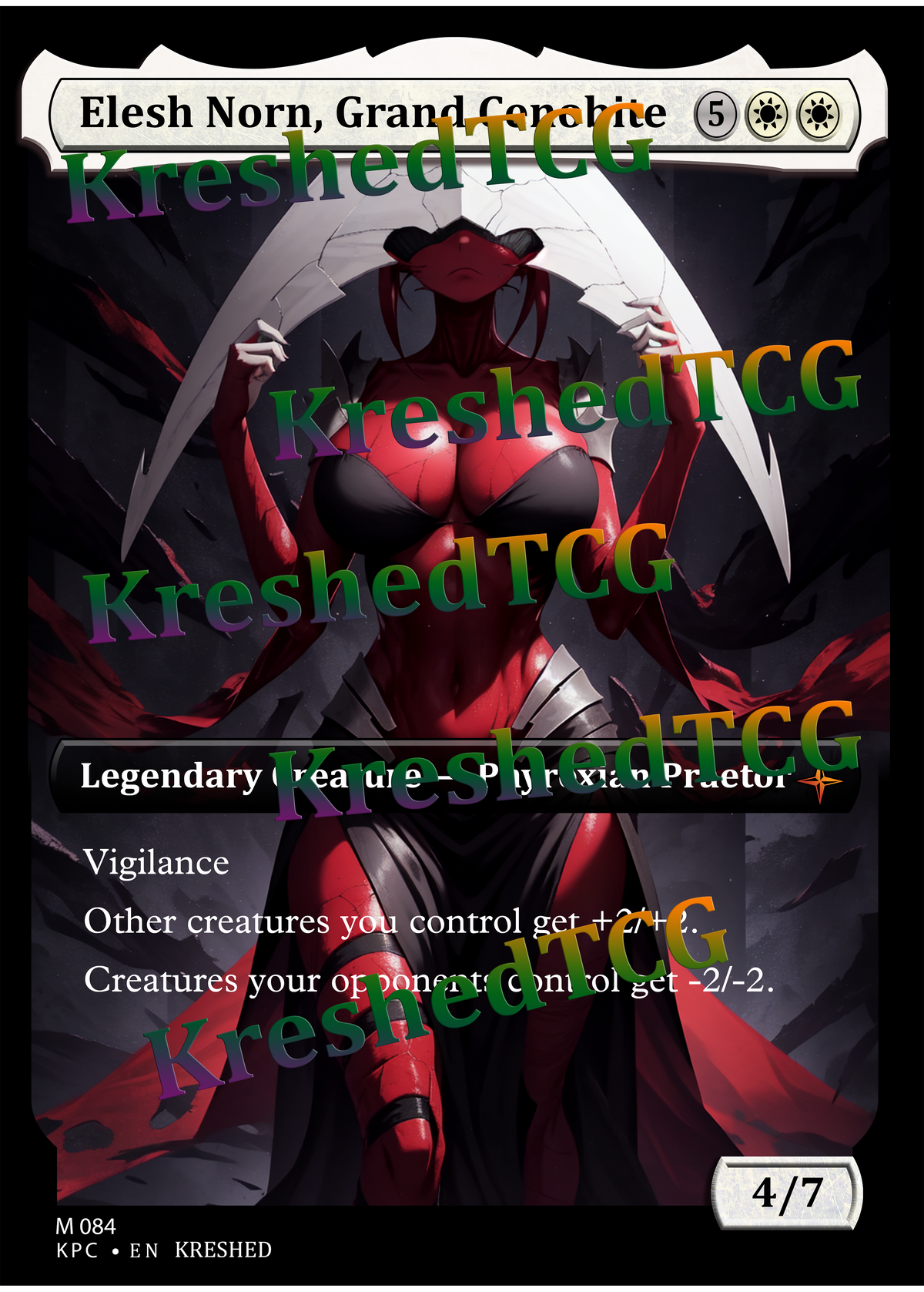 Elesh Norn, Grand Cenobite MTG Full Art Holo – Anime Custom Card | KreshedTCG