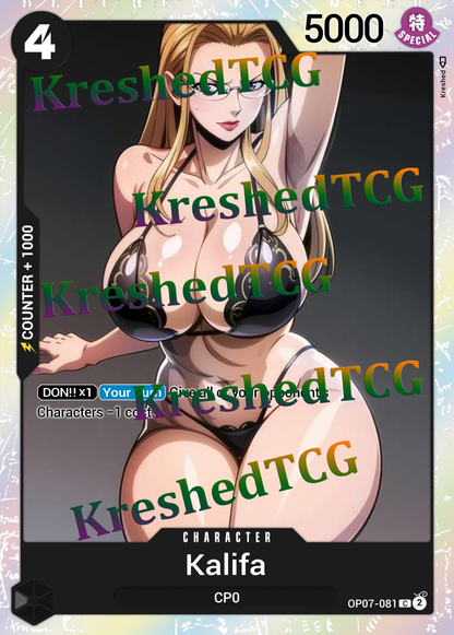 Kalifa OP07-081 One Piece Full Art Holo – Anime Custom Card | KreshedTCG