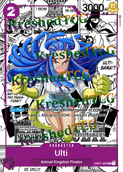 Ulti OP01-093 Manga Rare One Piece Full Art Holo – Anime Custom Card | KreshedTCG