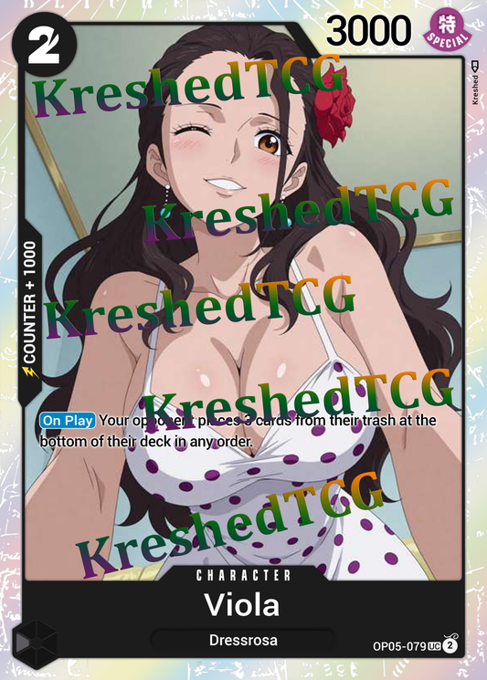 Viola OP05-079 One Piece Full Art Holo – Anime Custom Card | KreshedTCG
