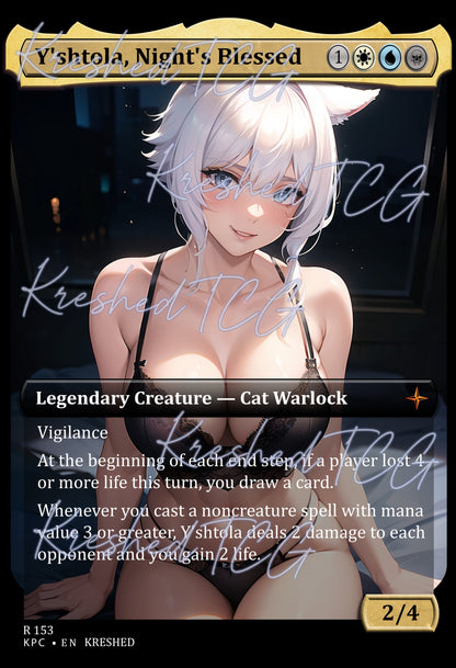 Y'shtola, Night's Blessed MTG Full Art Holo – Anime Custom Card | KreshedTCG