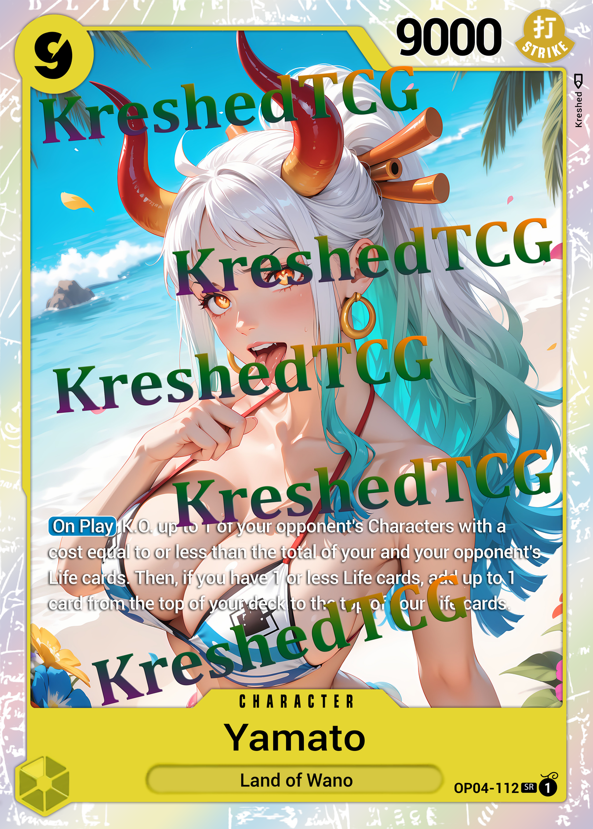 Yamato OP04-112 One Piece Full Art Holo – Anime Custom Card | KreshedTCG